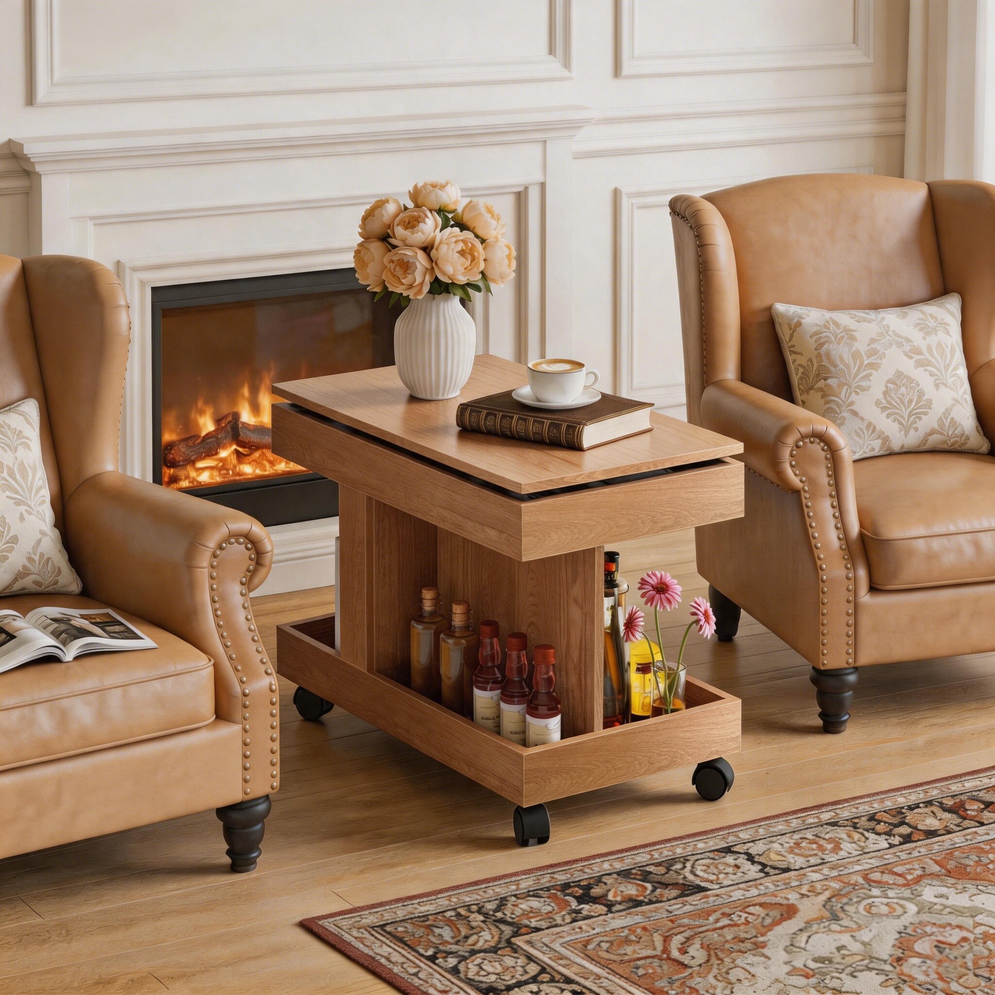 Small-Coffee-Table-with-Wheels