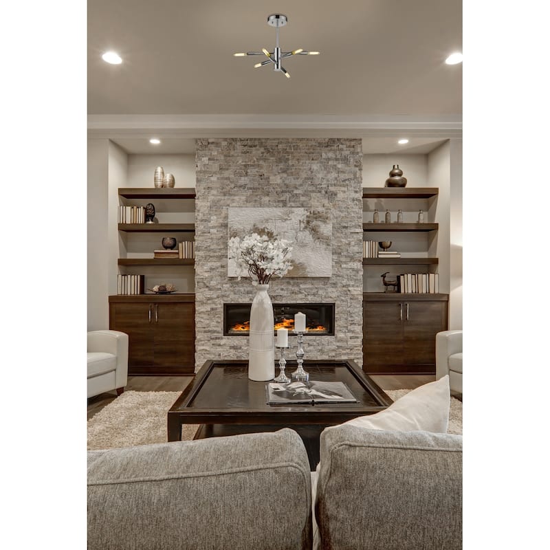 Bellevue ZCF44988 Almeria 6 Light 13" Wide Semi-Flush Ceiling Fixture