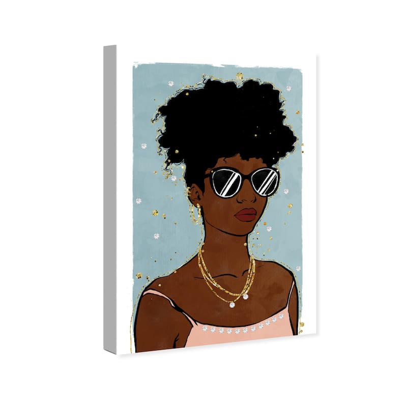 Wynwood Studio Canvas Fashion and Glam Summer Vibes Brown and Dark Brown Glam Wall Art Canvas Print