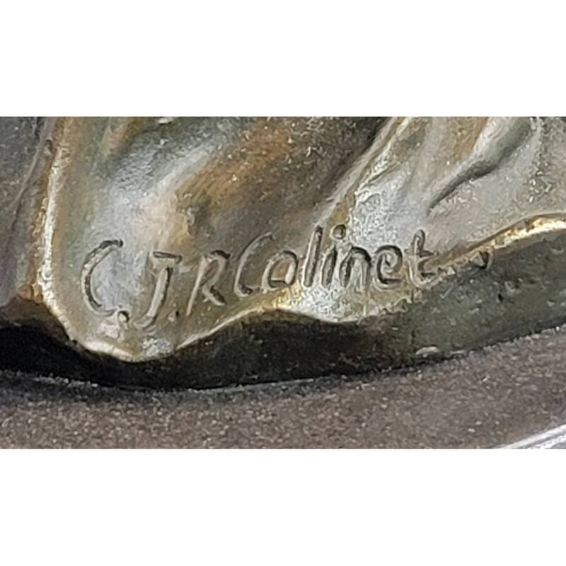 Medieval Templar Knight Crusader Soldier Warrior Bronze Sculpture Statue Figure Marble Base