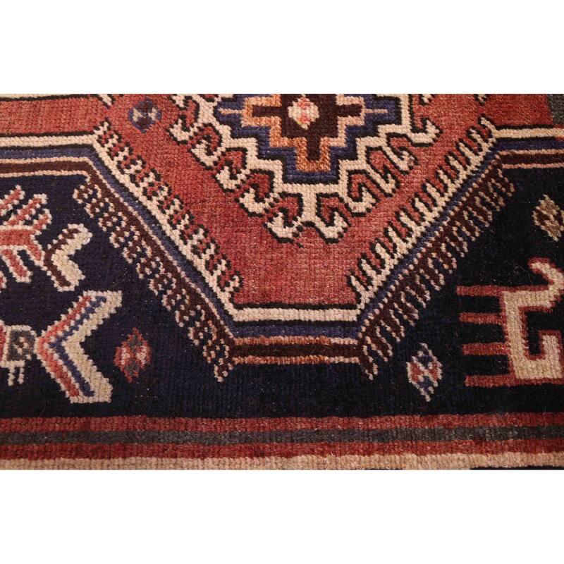 ECARPETGALLERY Hand-knotted Kayseri Vintage Dark Copper, Dark Navy Wool Rug - 4'8 x 9'6