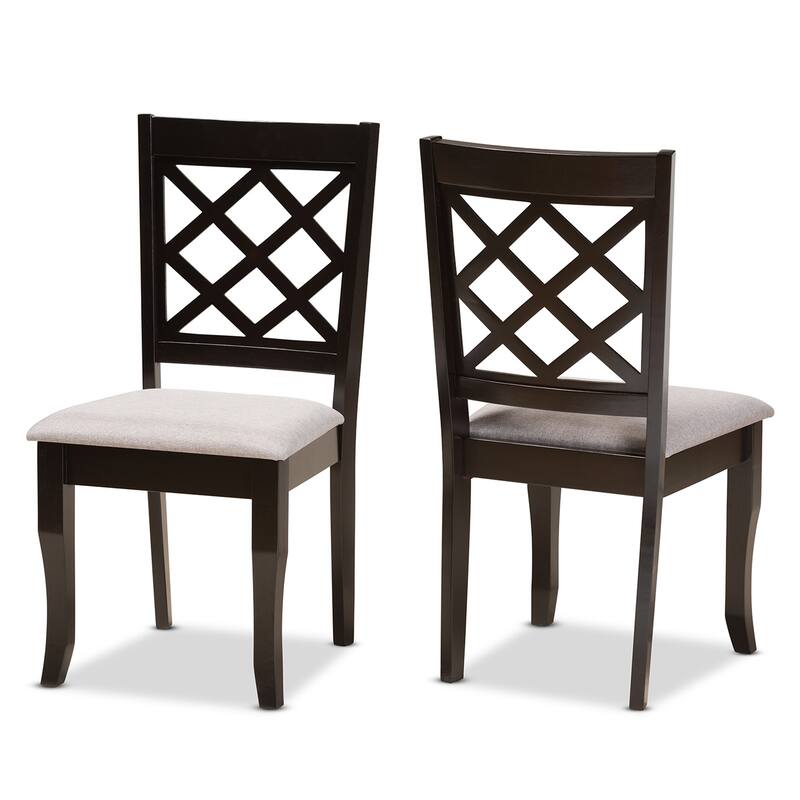Verner Modern and Contemporary 2-Piece Dining Chair Set - Grey