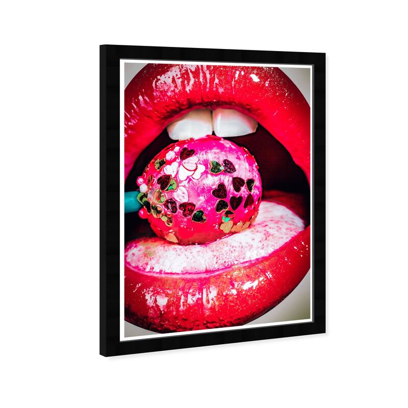 Wynwood Studio Prints Fashion and Glam Hard Candy on The Side Red and Hot Pink Bohemian & Eclectic Wall Art Canvas Print