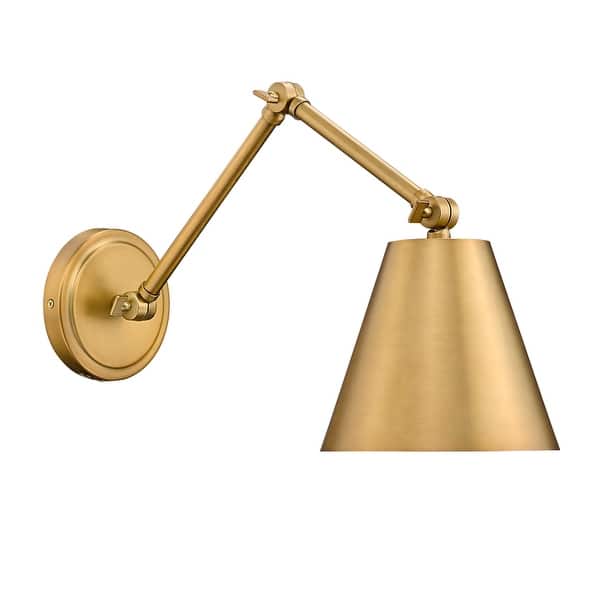 slide 2 of 11, Z-Lite 347S Regent 8" Tall Wall Sconce Rubbed Brass