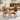 Dining Chair with Nailhead Trim Solid Wood Frame Antique Painting Style Set of 2 - as picture