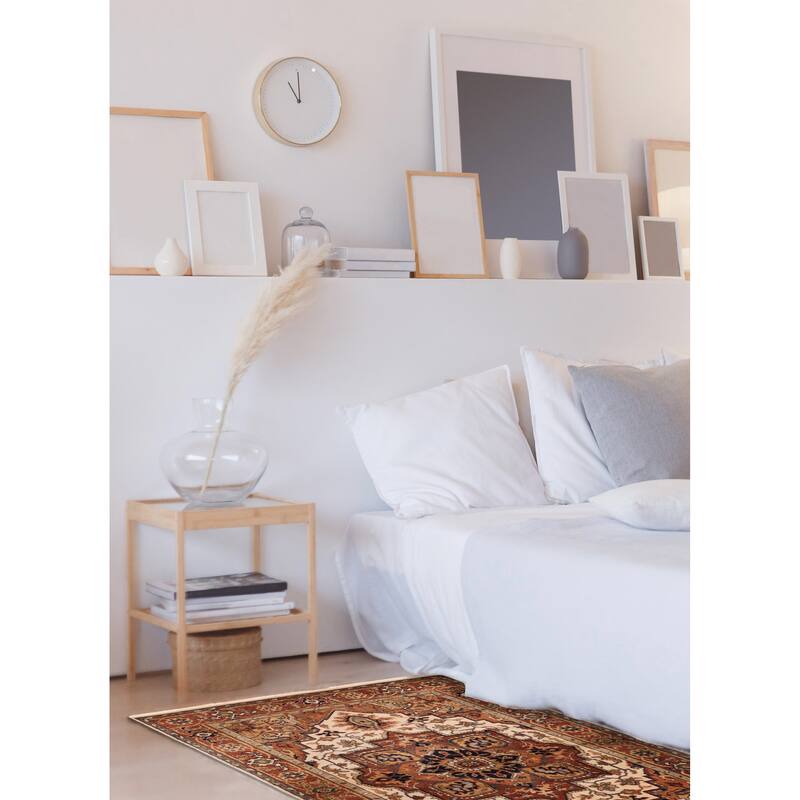 ECARPETGALLERY Hand-knotted Jules Sultane Ivory Wool Rug - 4'0 x 5'11