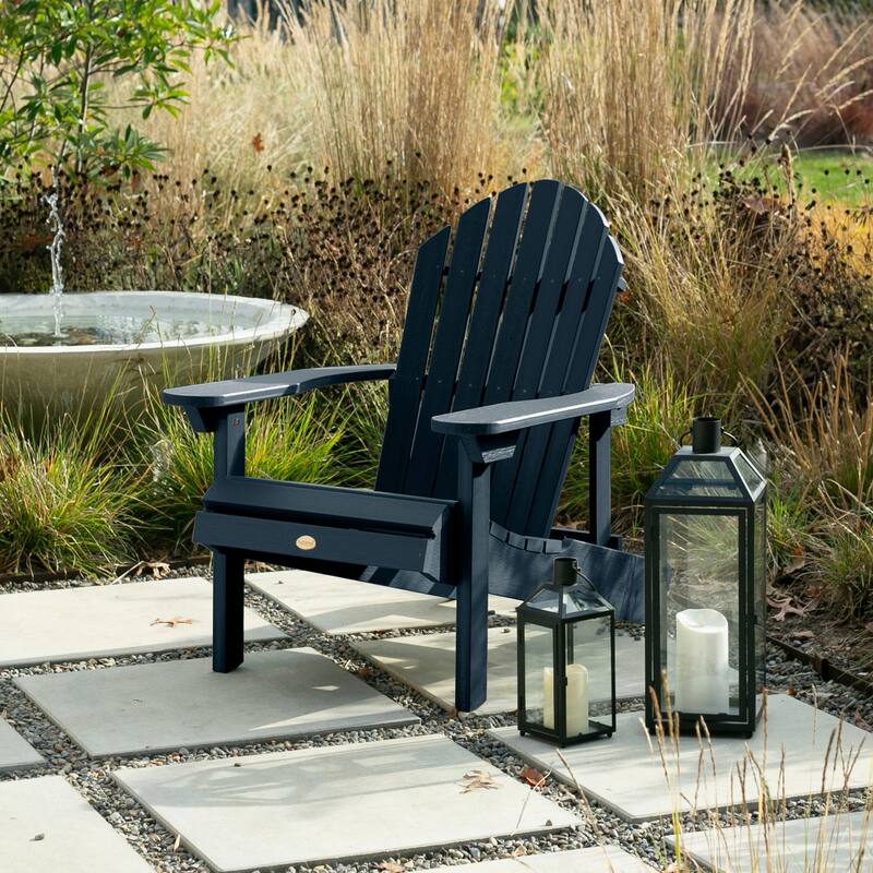 Eco-friendly Synthetic Wood Folding and Reclining Adirondack Chair