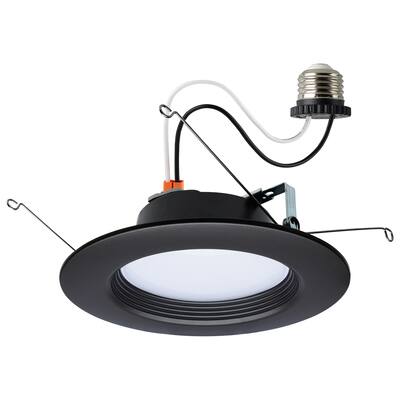 9 Watt LED Downlight Retrofit 5-6 Inch CCT Selectable 120 Volts Bronze Finish