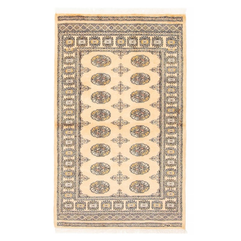 ECARPETGALLERY Hand-knotted Peshawar Bokhara Beige Wool Rug - 3'3 x 5'3 - 3'3 x 5'3 - Beige