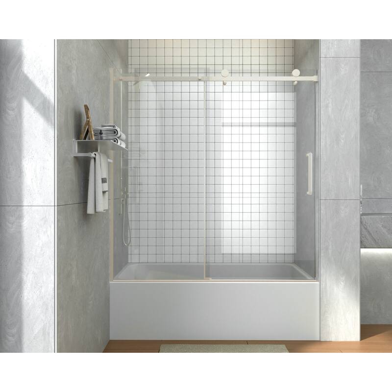 i-Homare 55 - 59 in.W x 60 in.H Sliding Frameless Tub Door Shower Door