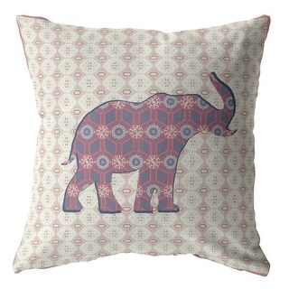 Amrita Sen Elephant Silhouette Faux Suede Throw Pillow Zip - Bed Bath ...