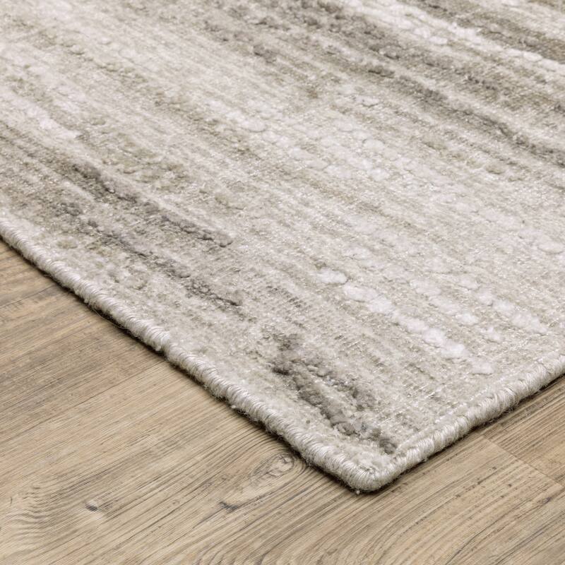 Cameryn Textural Distressed Stripe Area Rug