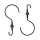 preview thumbnail 1 of 3, Achla Designs Set of 2 Double Ended Extender Hangers with Wide Hook, 12 Inch Tall, Black Powder Coat Finish