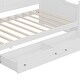 preview thumbnail 3 of 6, White Wooden Twin Size Sofa Bed Daybed with 2 Storage Drawer
