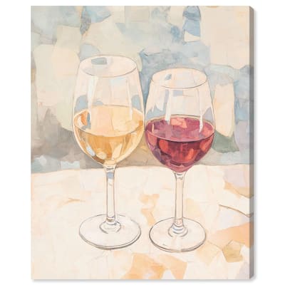 Wine Duo Canvas by Art Remedy, Gallery Wrapped