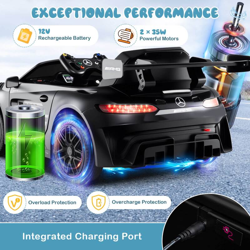Costway Ride on Car Licensed Mercedes-AMG GT3 Kids Car with Remote - See Details