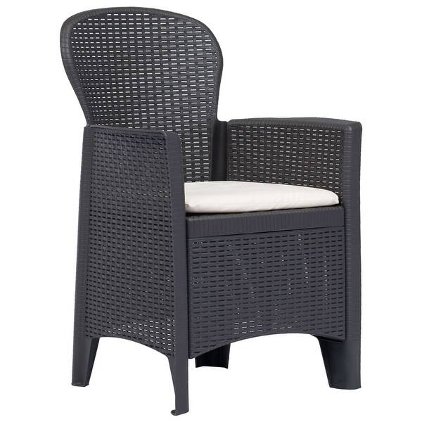 Vidaxl 5 Piece Outdoor Dining Set Plastic Brown Rattan Vidaxl 5 Piece Outdoor Dining Set Plastic Brown Rattan