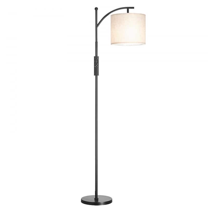 Adjustable LED Floor Lamp with Remote and Foot Switch Rotating Head for Living Room or Bedroom - 61.02"H