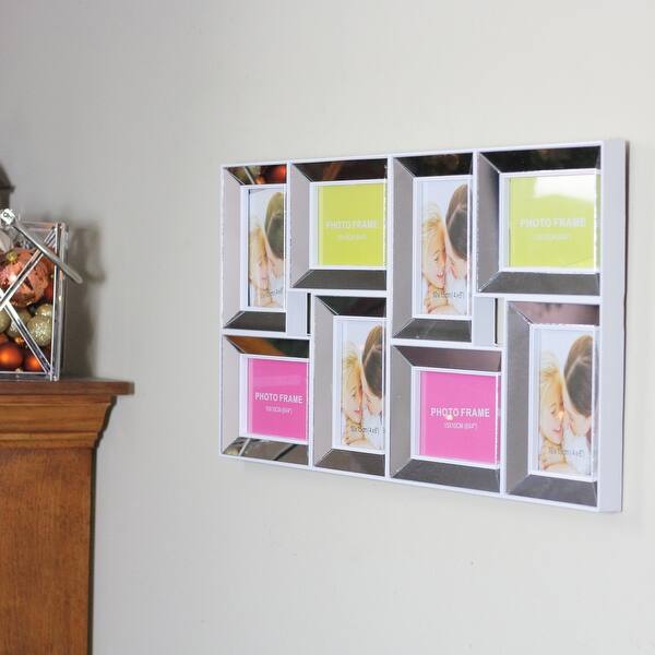Shop 28 White Mirrored Collage Picture Frame Wall Decor Other