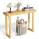 preview thumbnail 7 of 27, Modern Console Table Solid Wood for Entryway or Hallway Decor Natural - 42.9 in.
