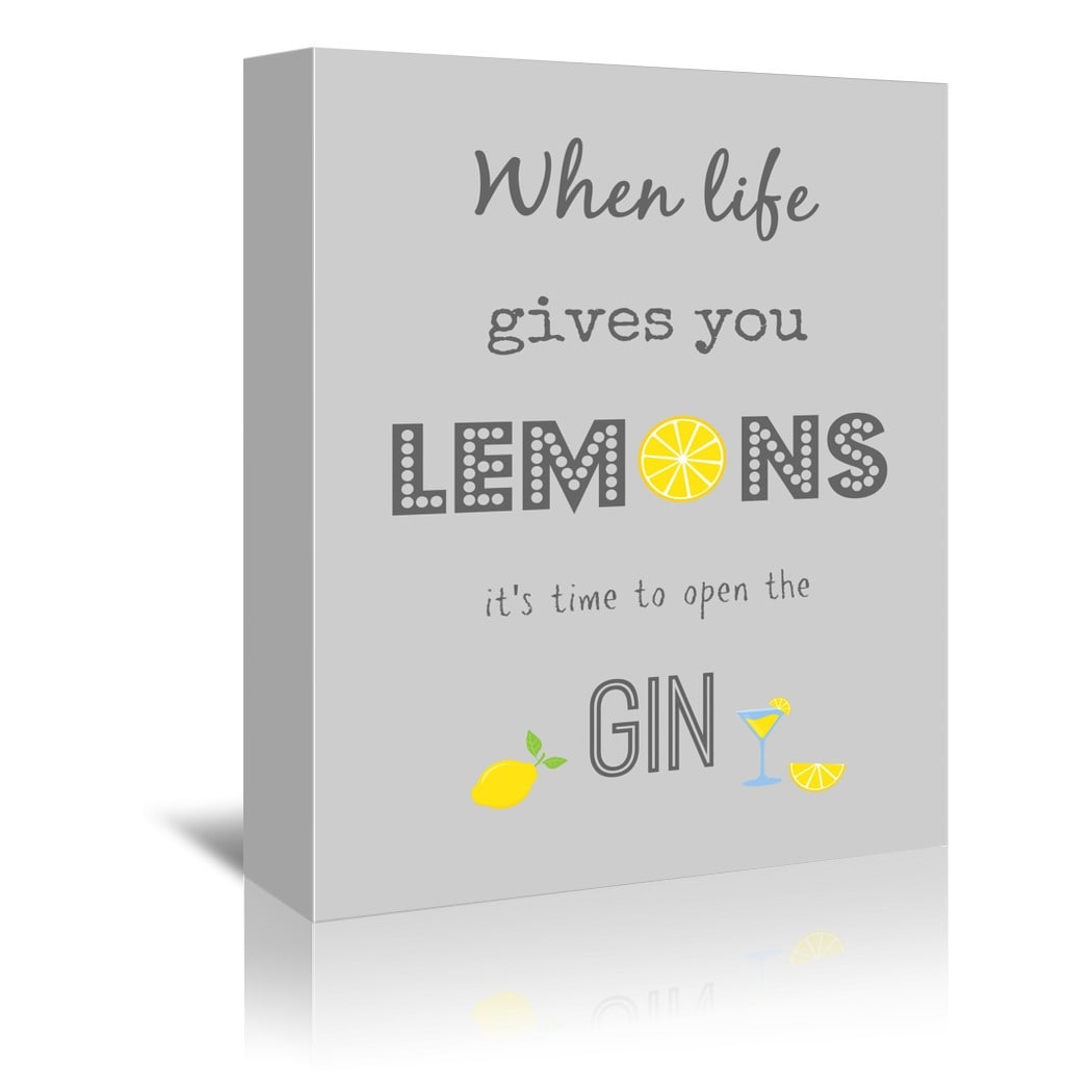 When Life Gives You Lemons - 6 Piece Shadowbox Frame Gallery Wall Art Set Multi / Black - Americanflat