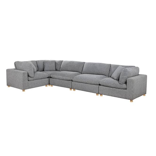 Best Quality Furniture 4-Piece Sectional Boucle Fabric