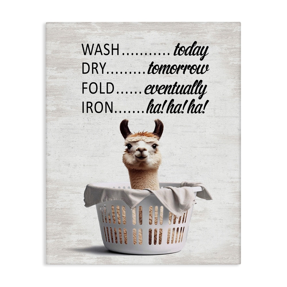 Stupell Funny Laundry Timing Canvas Wall Art Design By Lettered and Lined