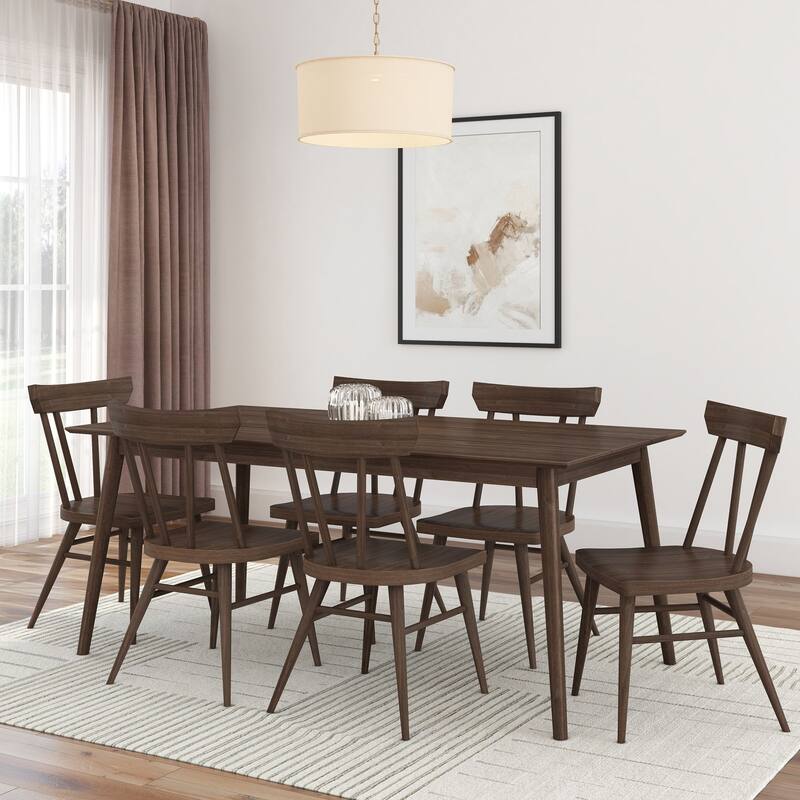 Mid-Century Modern 48" Rectangular Dining Table for 6