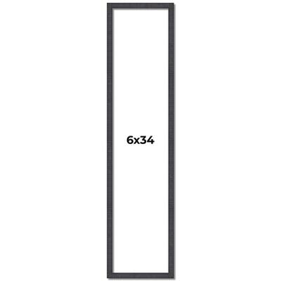 6x34 Frame Brown Picture Frame - Complete Modern Photo Frame Includes