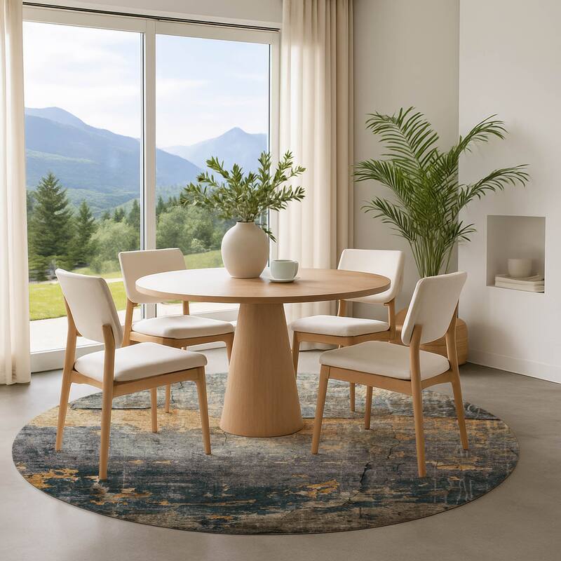 Premium Washable Super Soft Abstract Chic Mayfield Rug - Gray - 8' x 8'