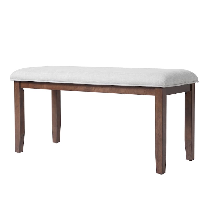 Dining Bench with Padded Seat and Solid Wood Leg,38-inch Entryway Bench for Living Room,Upholstered Bench