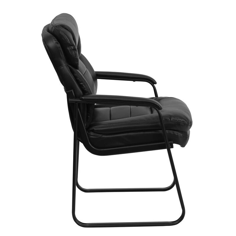 Executive Side Reception Chair with Lumbar Support and Sled Base