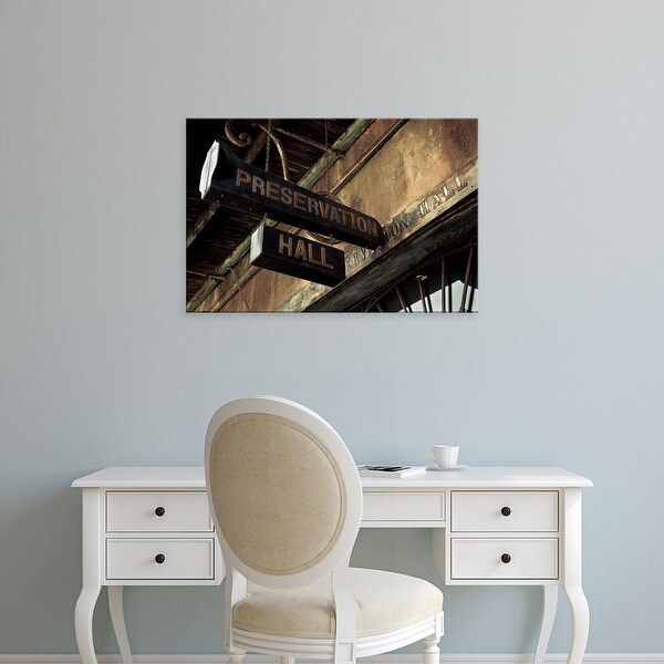 Easy Art Prints Panoramic Images's 'Signboard, Preservation Hall, French Quarter, New Orleans, Louisiana' Canvas Art