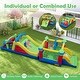 preview thumbnail 8 of 8, Gymax Inflatable Bounce Castle w/Jumping House Ocean Balls Dual Slides - Multicolor