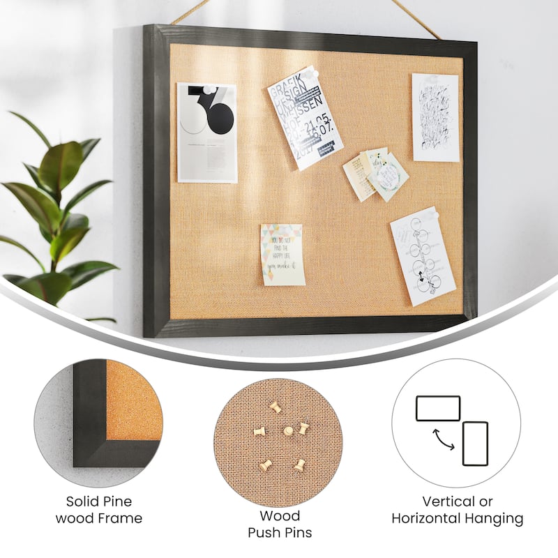 Commercial Wall Mount Linen Board with Wooden Push Pins