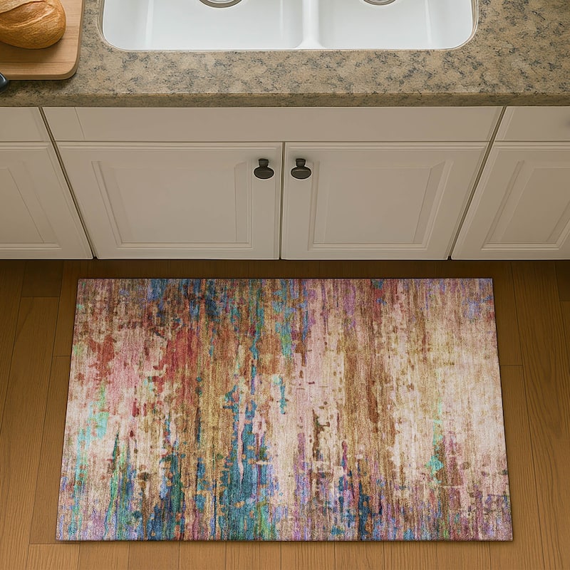 Premium Washable Super Soft Abstract Ombre Mayfield Rug - Sage - 1'8" x 2'6"