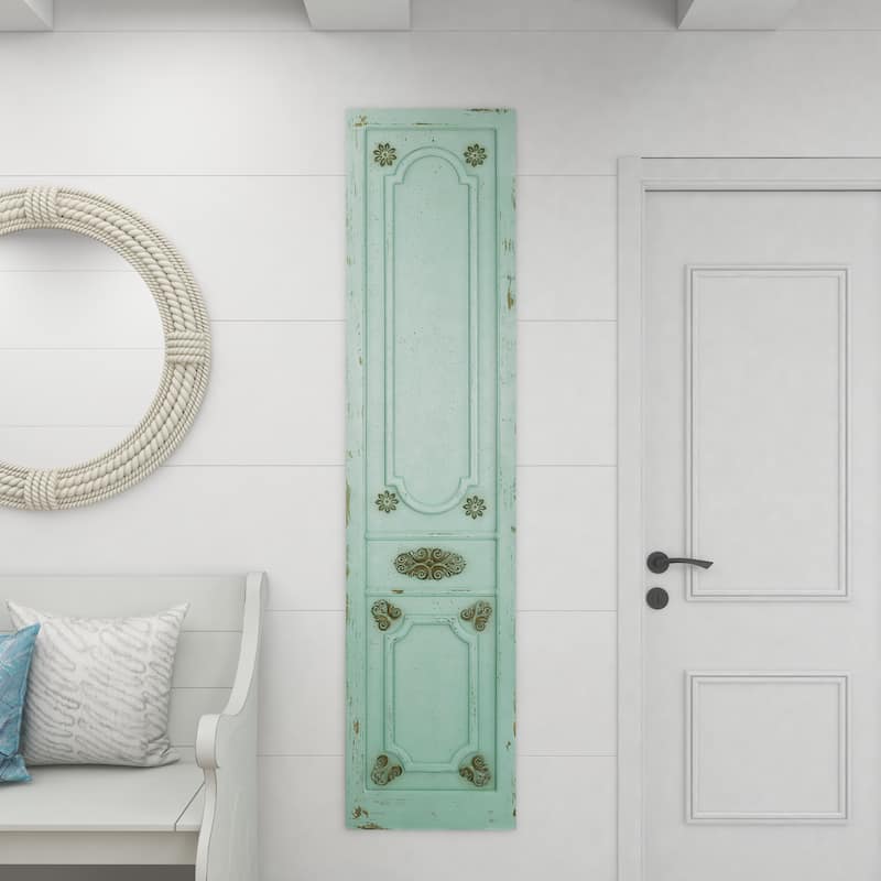 Green Wood Antique Door Scroll Home Wall Decor