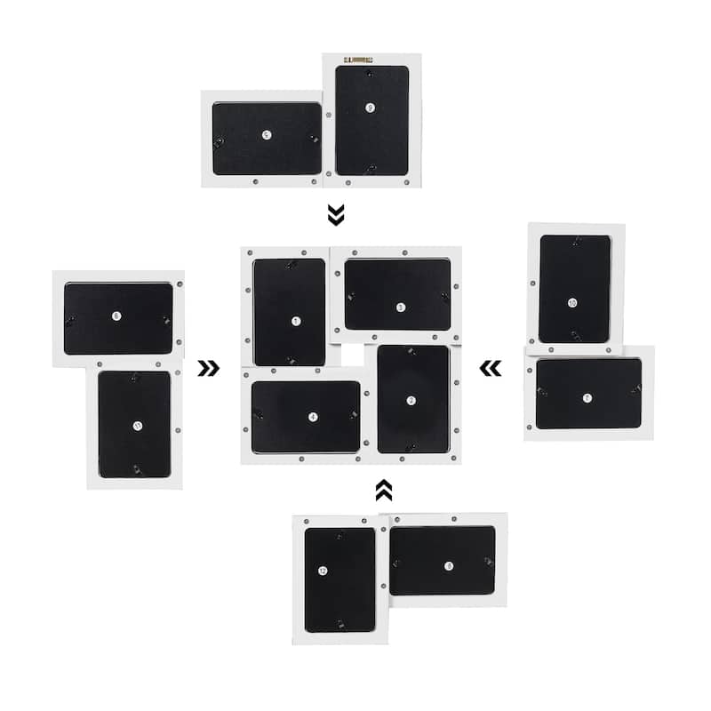 Adeco White Wall Collage Frame with Twelve 4x6-inch Openings