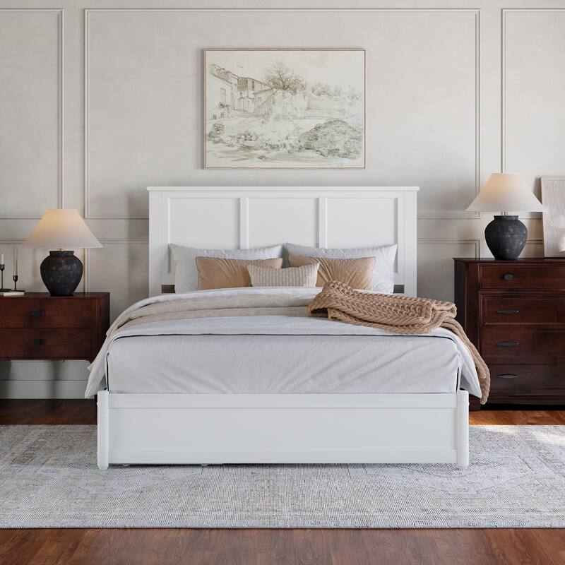 Felicity Platform Bed with Panel Footboard and Storage Drawers