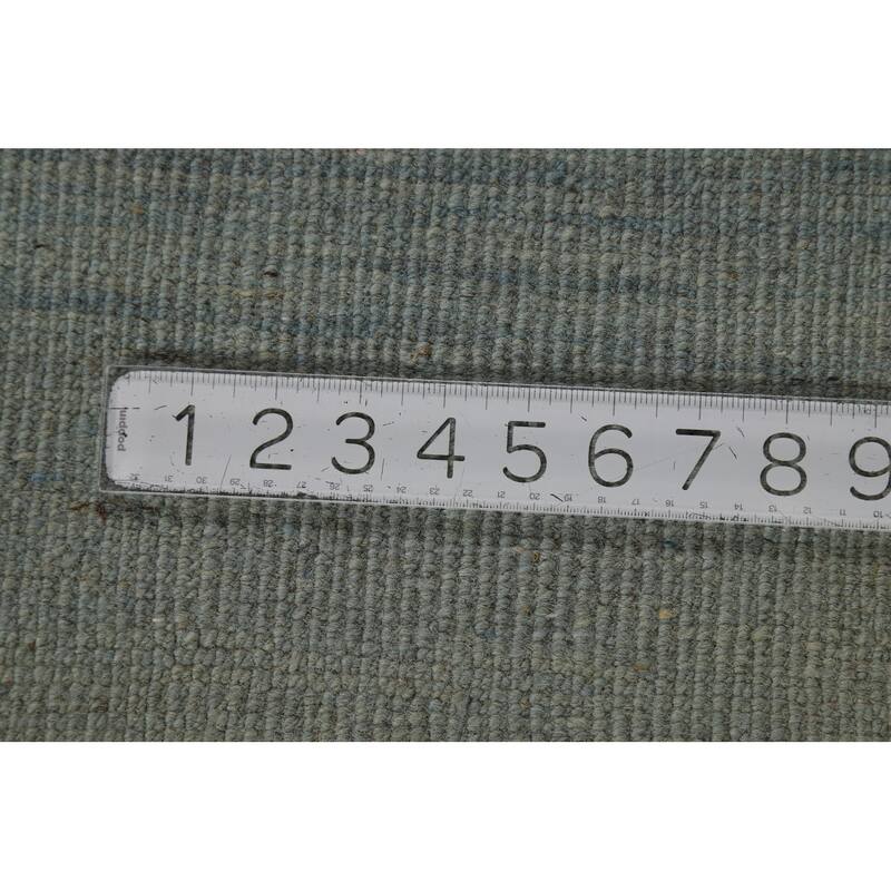 Modern Gabbeh Oriental Rug Hand-Knotted Solid Wool Carpet - 5'7" x 6'7"