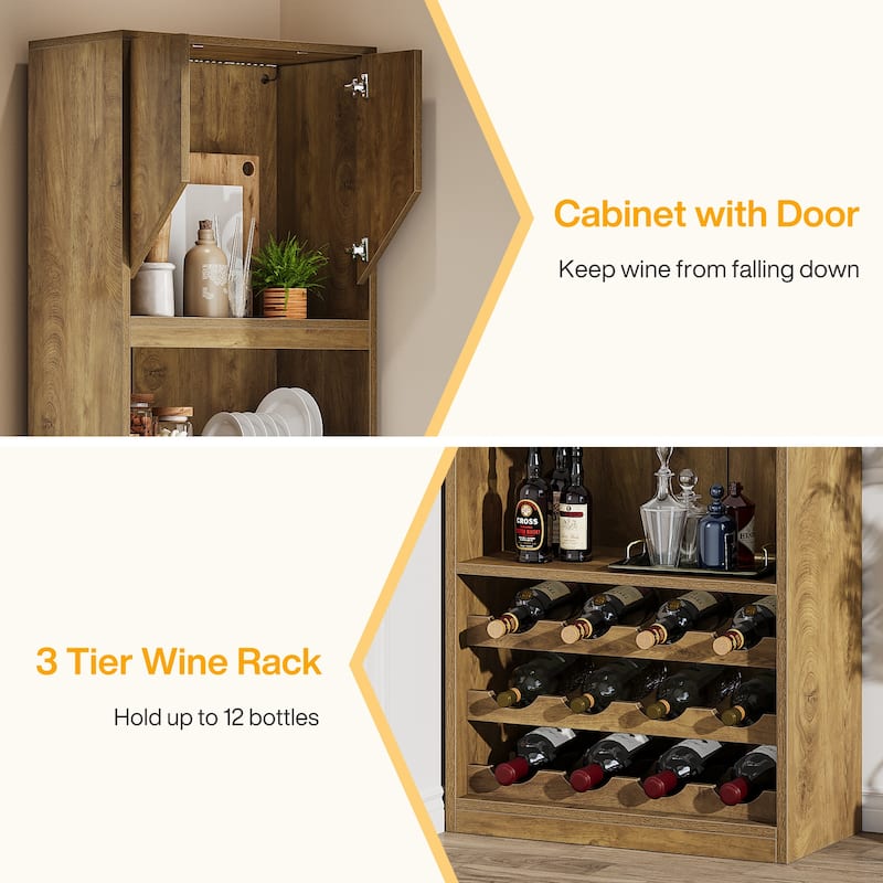 Tall Wine Bar Cabinet