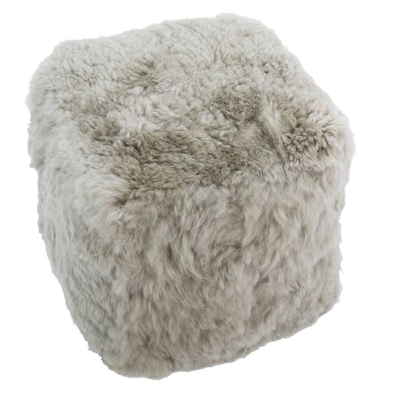 Sheila Sheep Fur Upholstered Pouf