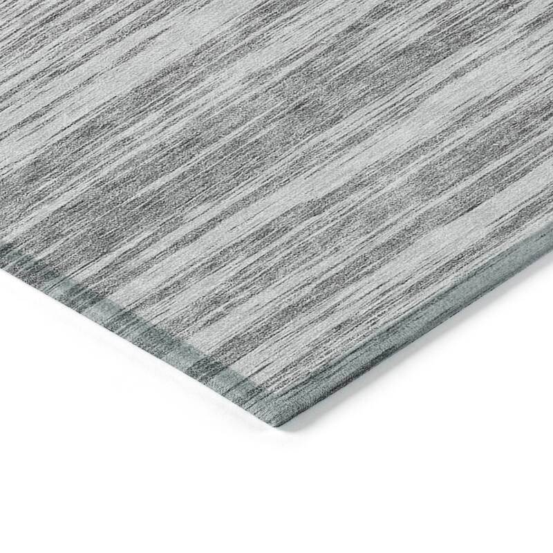 Machine Washable Indoor/ Outdoor Casual Ombre Chantille Rug