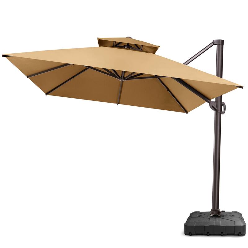 Pellebant 10 X 13 Feet Outdoor Cantilever Umbrella with Base
