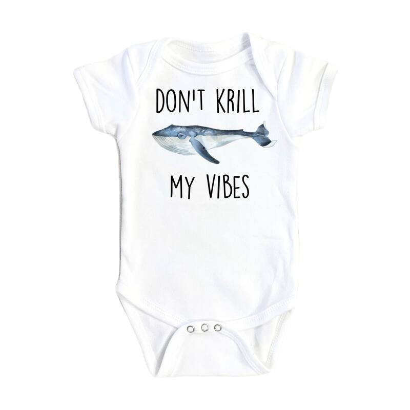 Whale Krill - Baby Boy Girl Clothes Infant Bodysuit Funny Cute Newborn - Natural - 0-3M