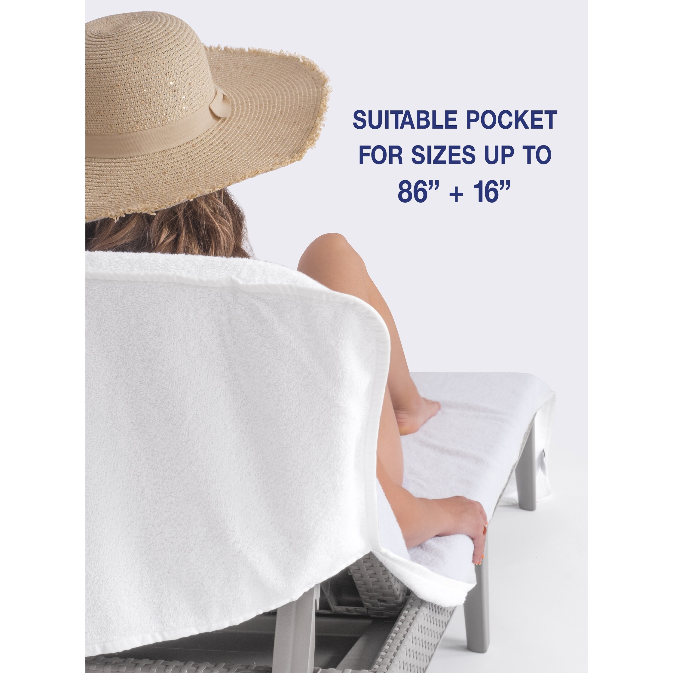 American Soft Linen Beach and Pool Lounge Chair Towel with Pocket Bed Bath Beyond 36047086