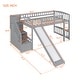 preview thumbnail 15 of 13, Modern Twin Size Loft Bed With Two Storage Drawers With Convertible Ladder and Slide For Bedroom,Dorm,Kids