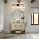 preview thumbnail 111 of 151, Modern Vanity Lights Dimmable Bathroom Light Fixtures with Glass Shade