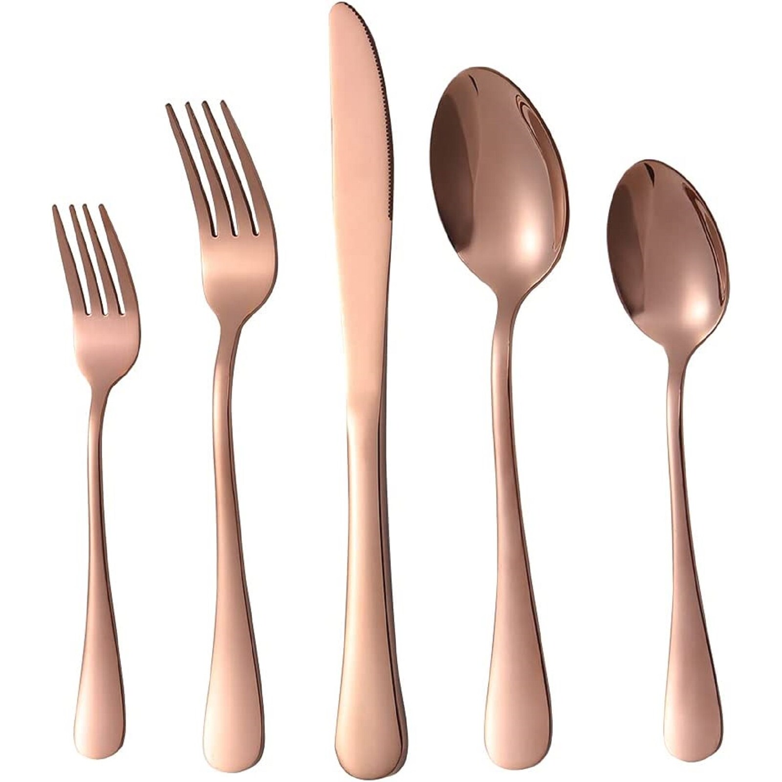 Rose gold cheap silverware set
