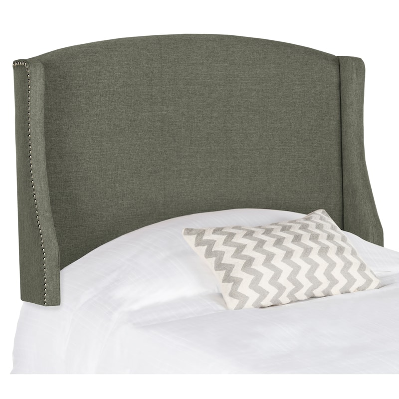 SAFAVIEH Zafirka Grey Wingback Linen Headboard (Twin)